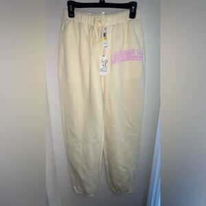 Self Esteem yellow Sweatpants with Pink 'Los Angeles' Logo